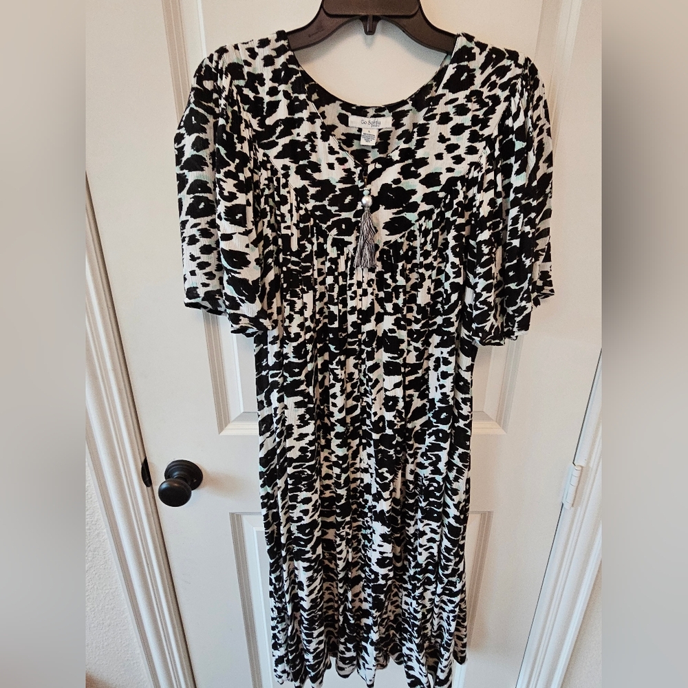 Black and White Patterned Dress